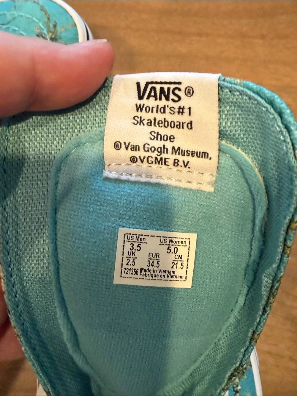 NIB Vincent Van Gogh x Vans Sk8-Hi 'Almond Blossom' 2018 Release Women’s 5